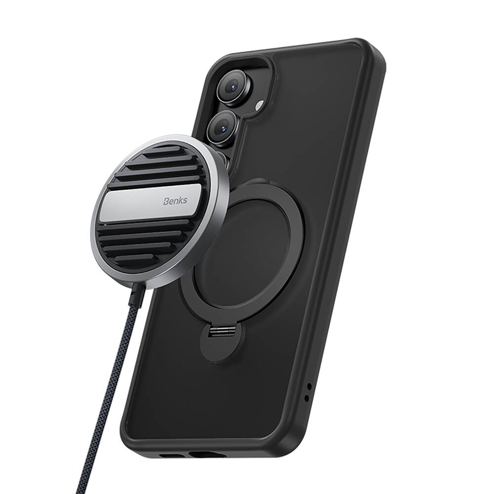 Benks Galaxy S25 Kılıf M-safe Şarj Özellikli Standlı Mist Protective Telefon Kılıfı Benks Galaxy S25 Kılıf M-safe Şarj Özellikli Standlı Mist Protective Telefon Kılıfı